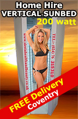 Sunbed Hire in Coventry 200watt Stand up Sunbeds