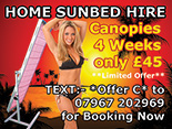 Single Canopy Sunbeds for hire in Coventry